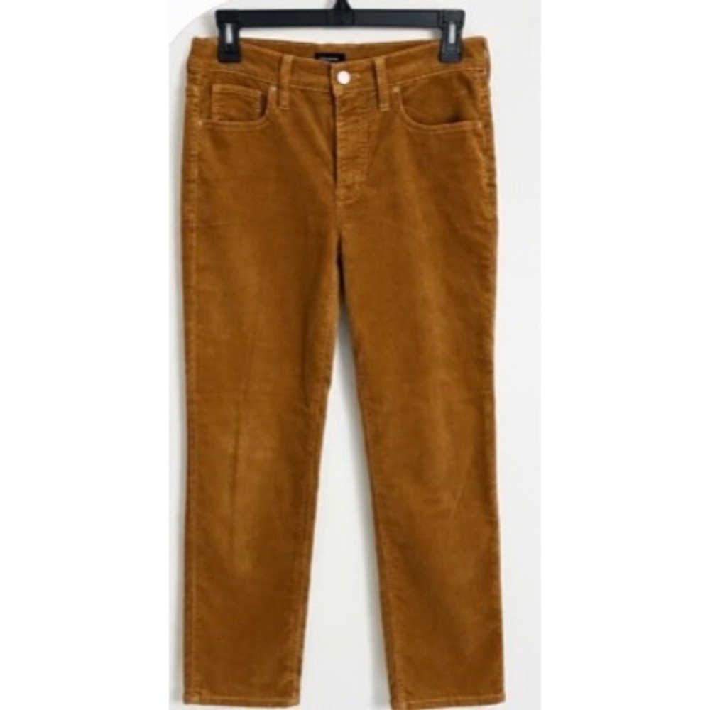 J.Crew Womens 28 Camel Brown Corduroy Straight Leg High Rise Pants